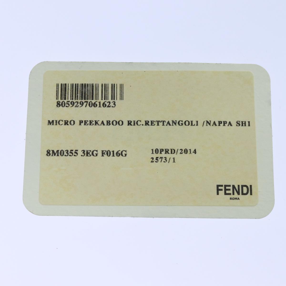 FENDI Beads Micro Peek A Boo Pouch Leather 2way Blue ar11753A