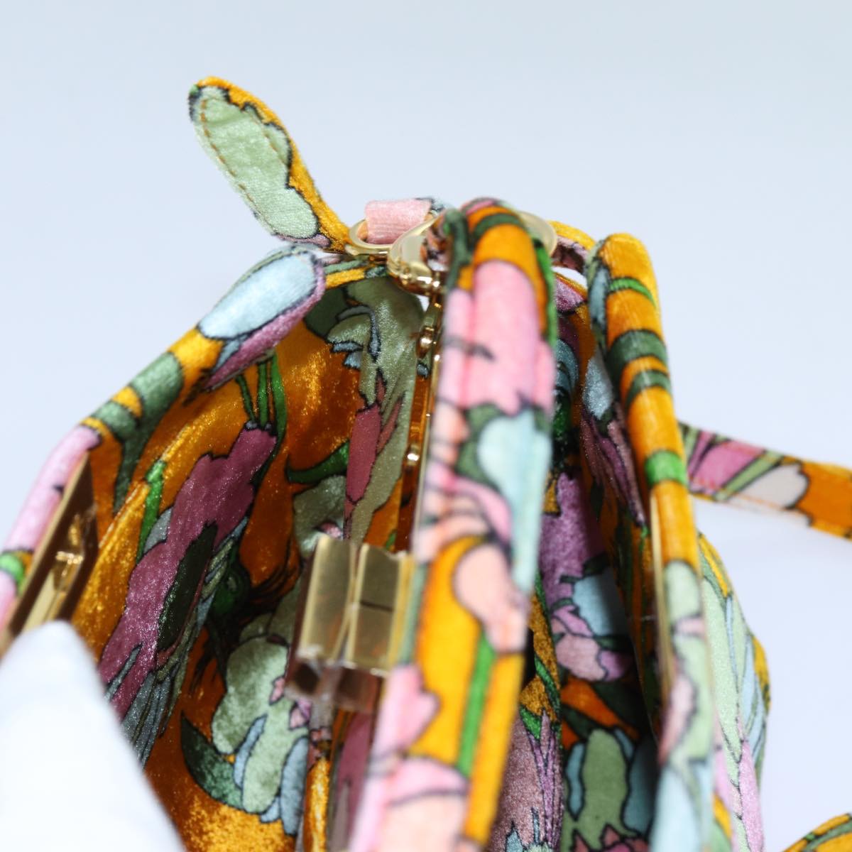 FENDI Mini Peek A Boo Hand Bag Velor 2way Multicolor ar11754A