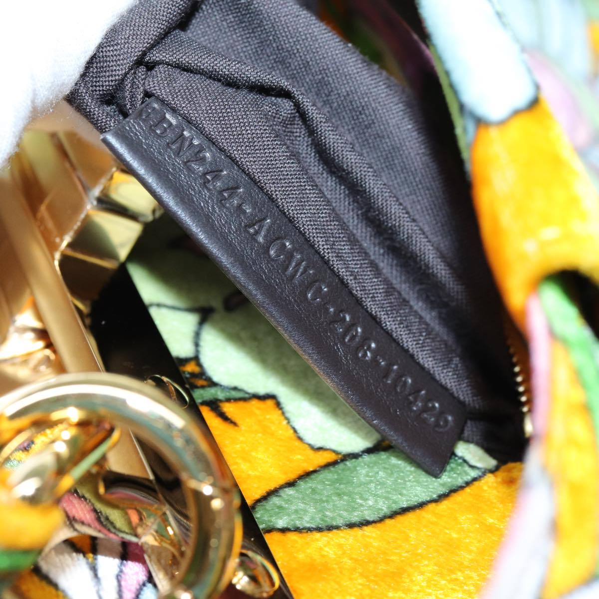 FENDI Mini Peek A Boo Hand Bag Velor 2way Multicolor ar11754A