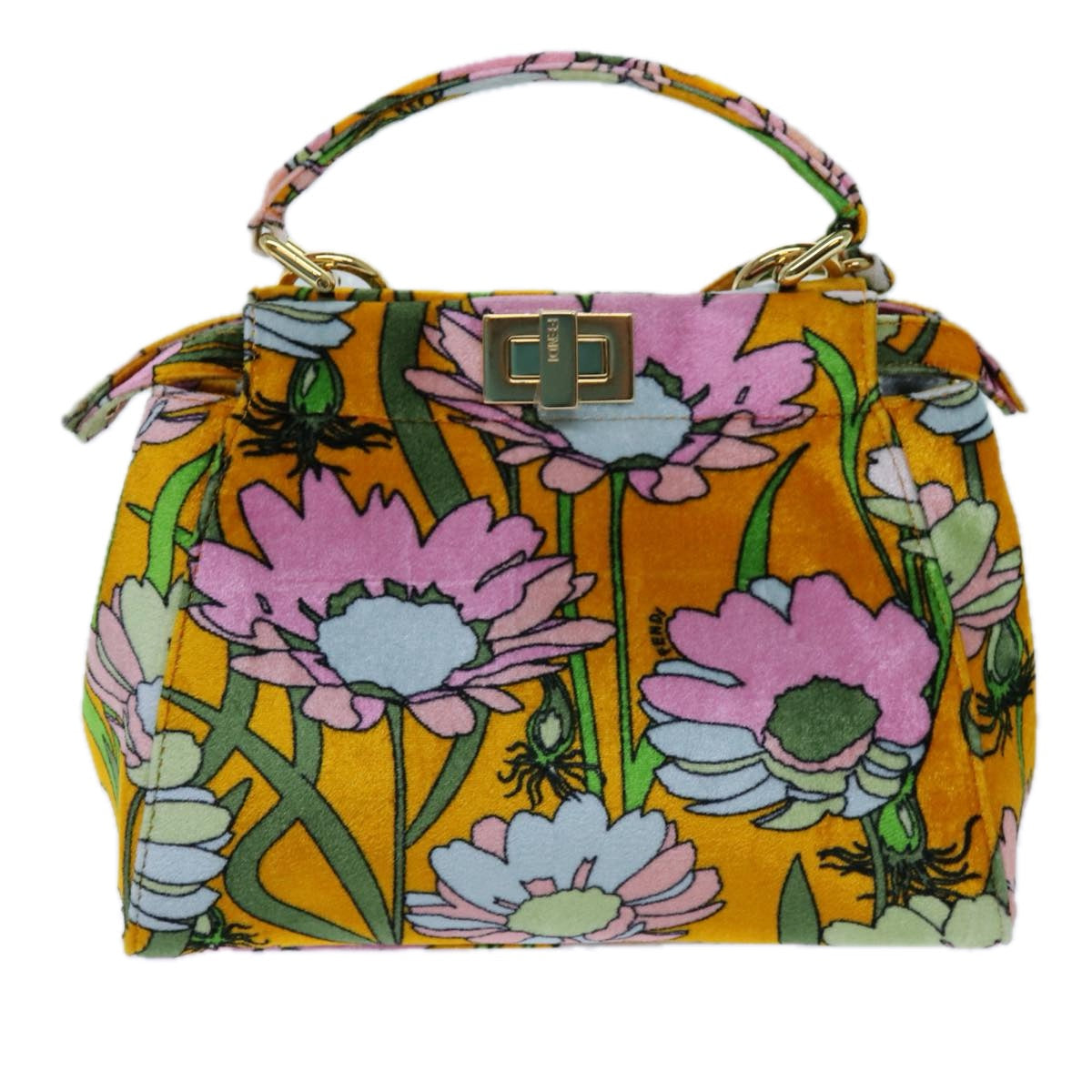FENDI Mini Peek A Boo Hand Bag Velor 2way Multicolor ar11754A