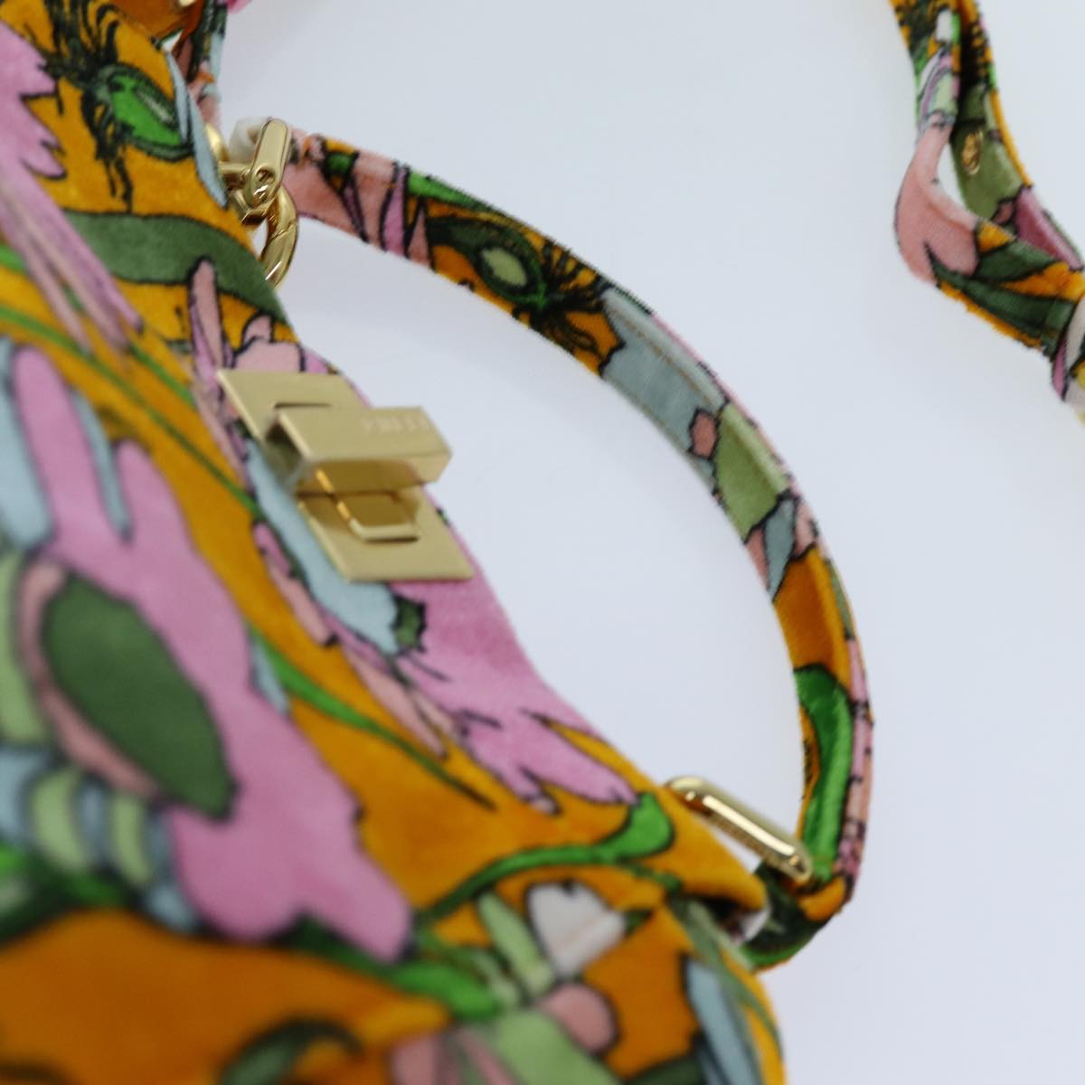 FENDI Mini Peek A Boo Hand Bag Velor 2way Multicolor ar11754A