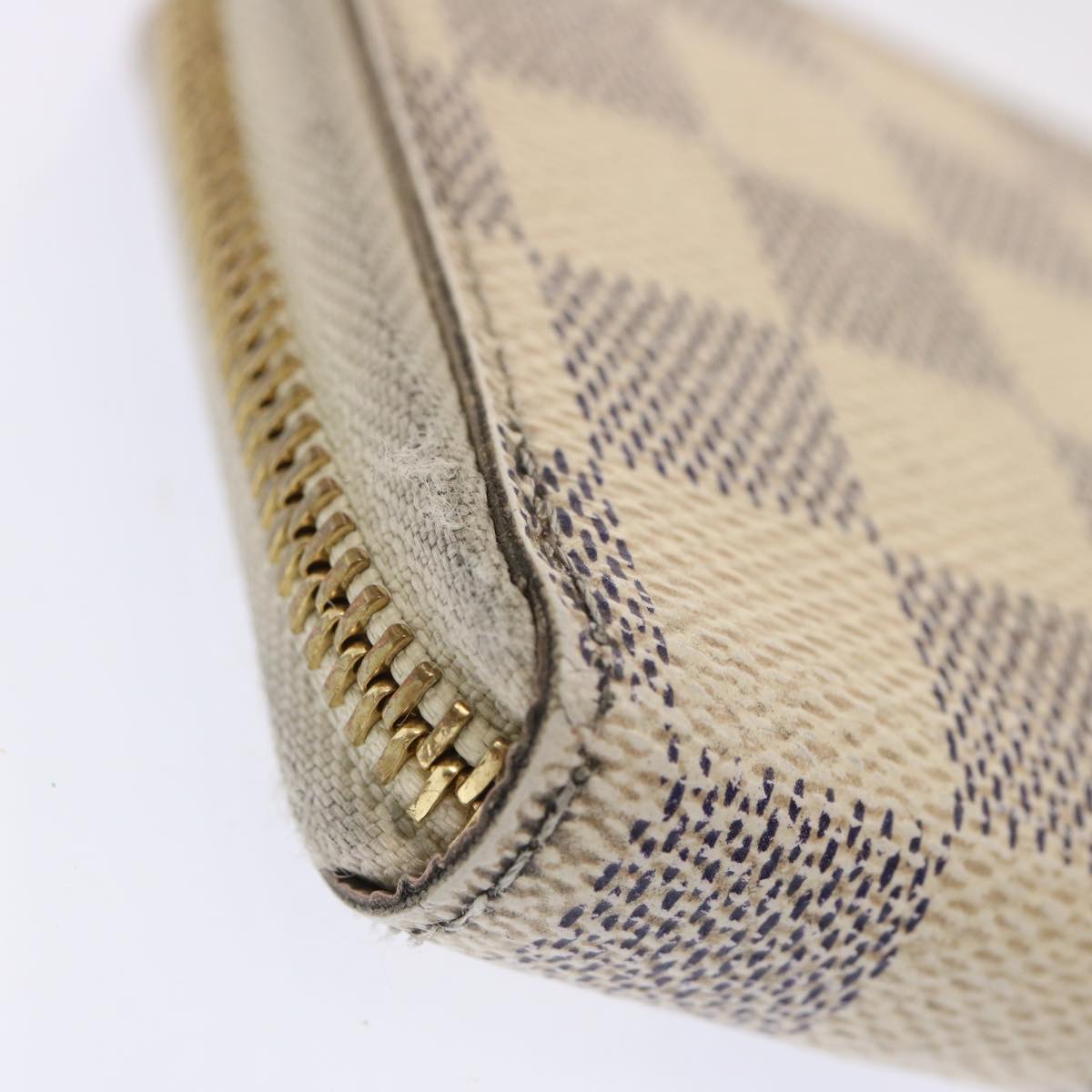 LOUIS VUITTON Damier Azur Portefeuille Clemence Long Wallet N61264 ar11756