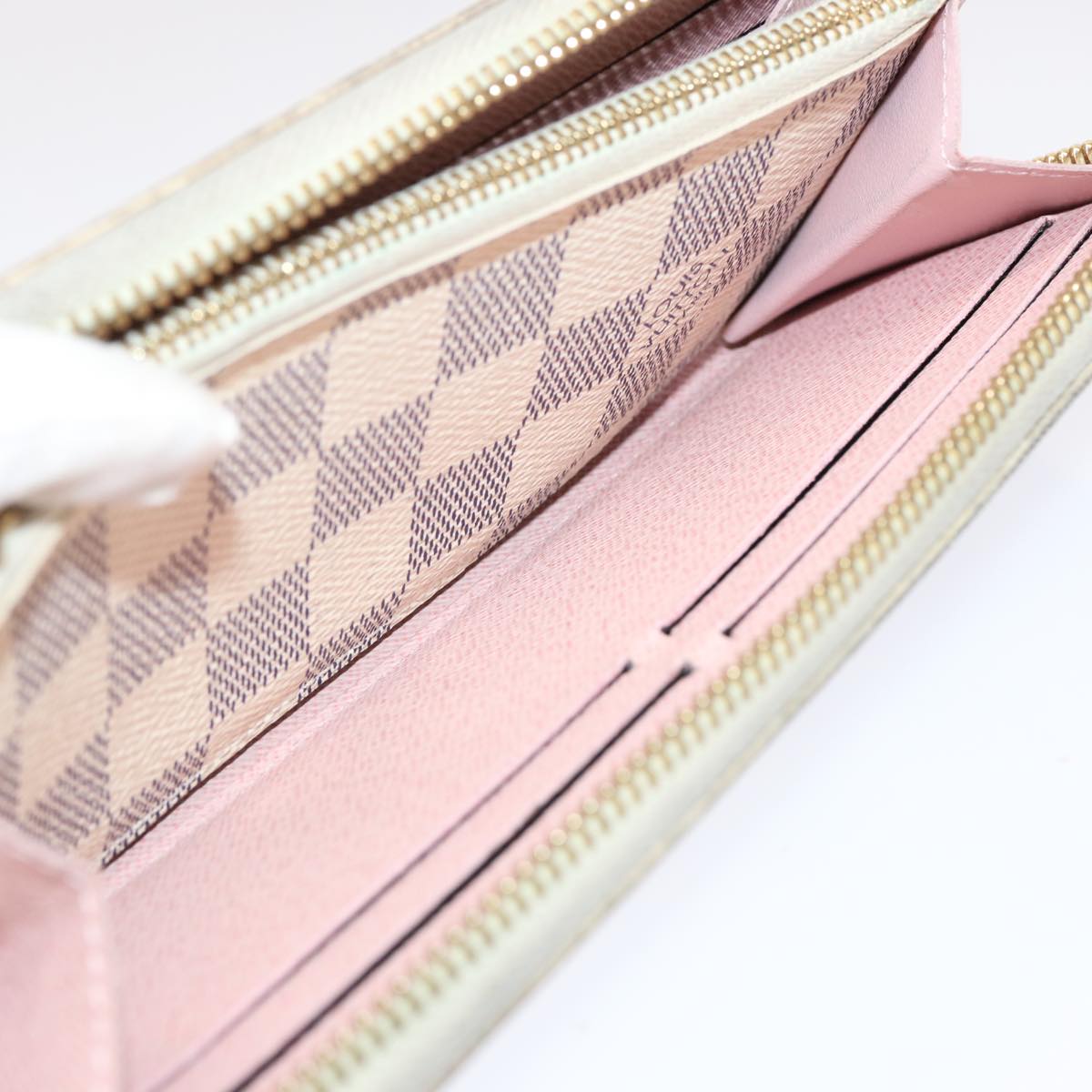 LOUIS VUITTON Damier Azur Portefeuille Clemence Long Wallet N61264 ar11756