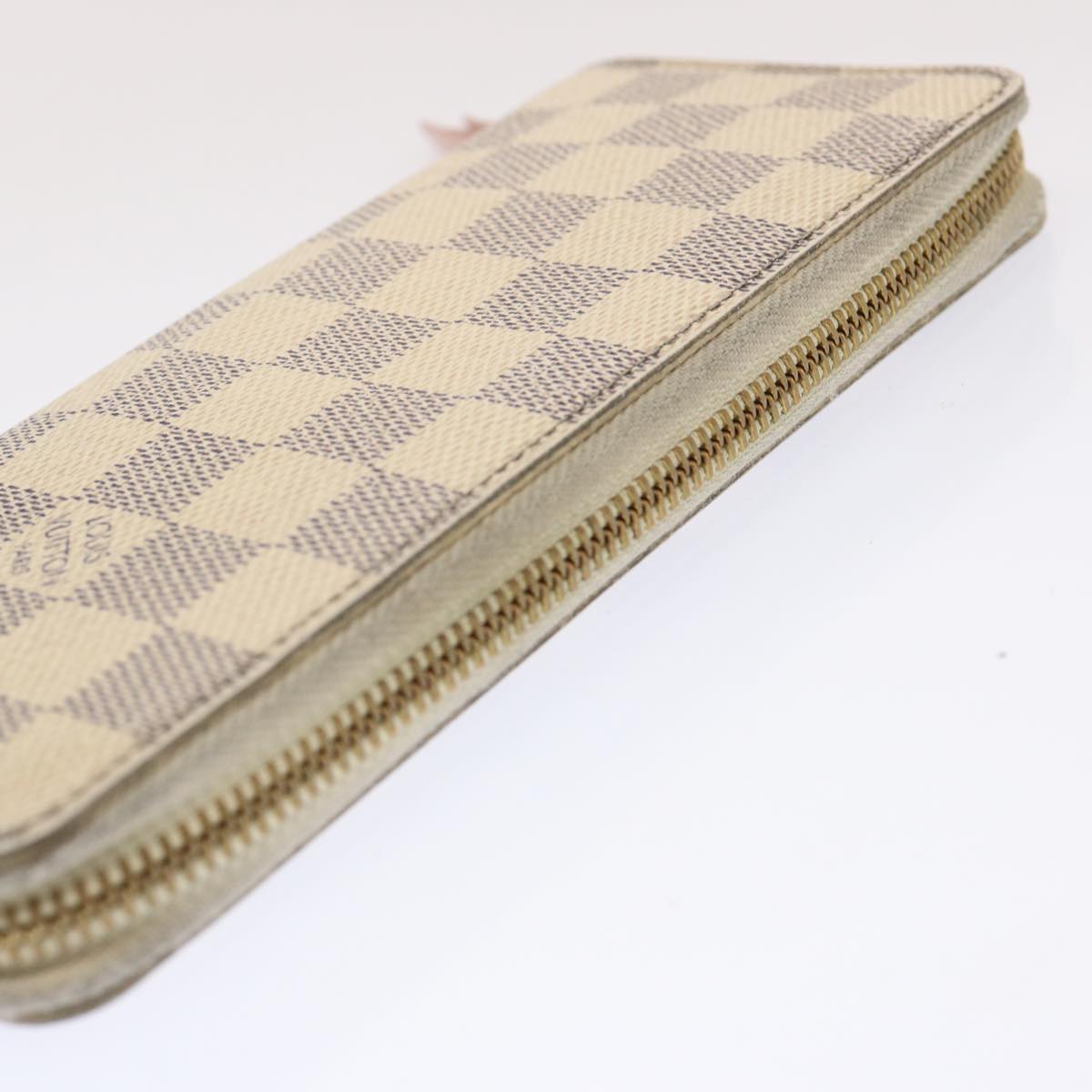 LOUIS VUITTON Damier Azur Portefeuille Clemence Long Wallet N61264 ar11756