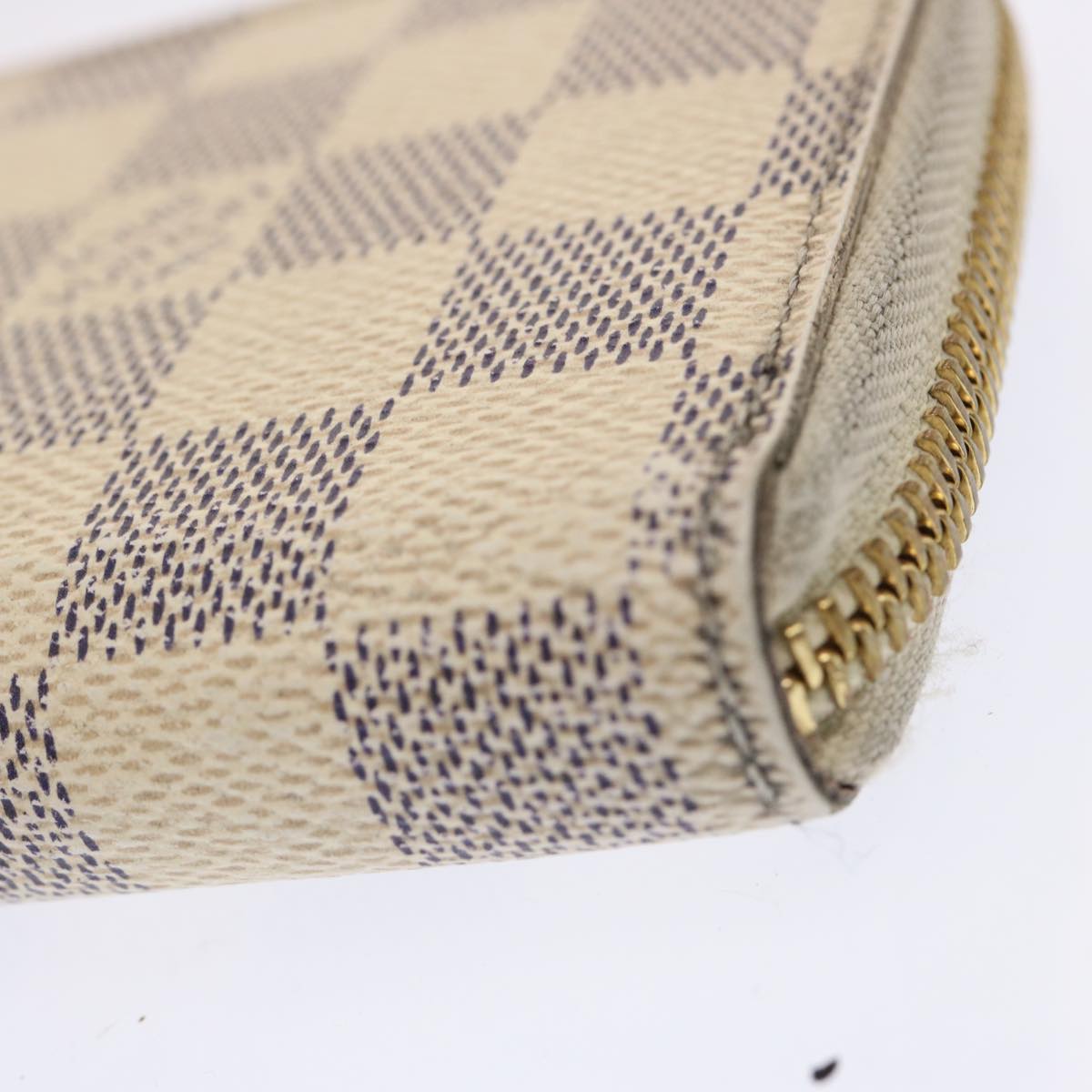LOUIS VUITTON Damier Azur Portefeuille Clemence Long Wallet N61264 ar11756
