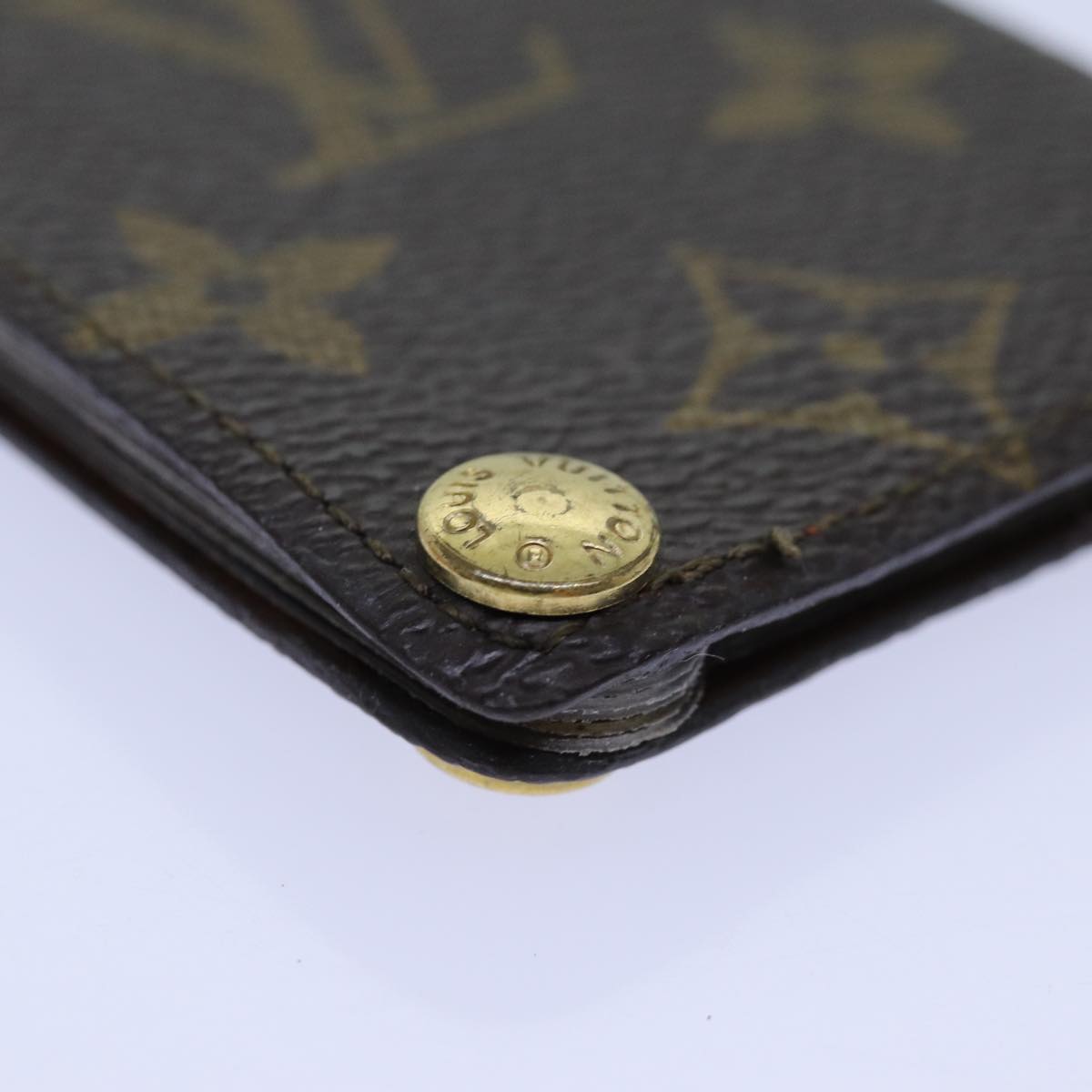 LOUIS VUITTON Monogram Porte Cartes Credit Pression Case M60937 LV ar11758