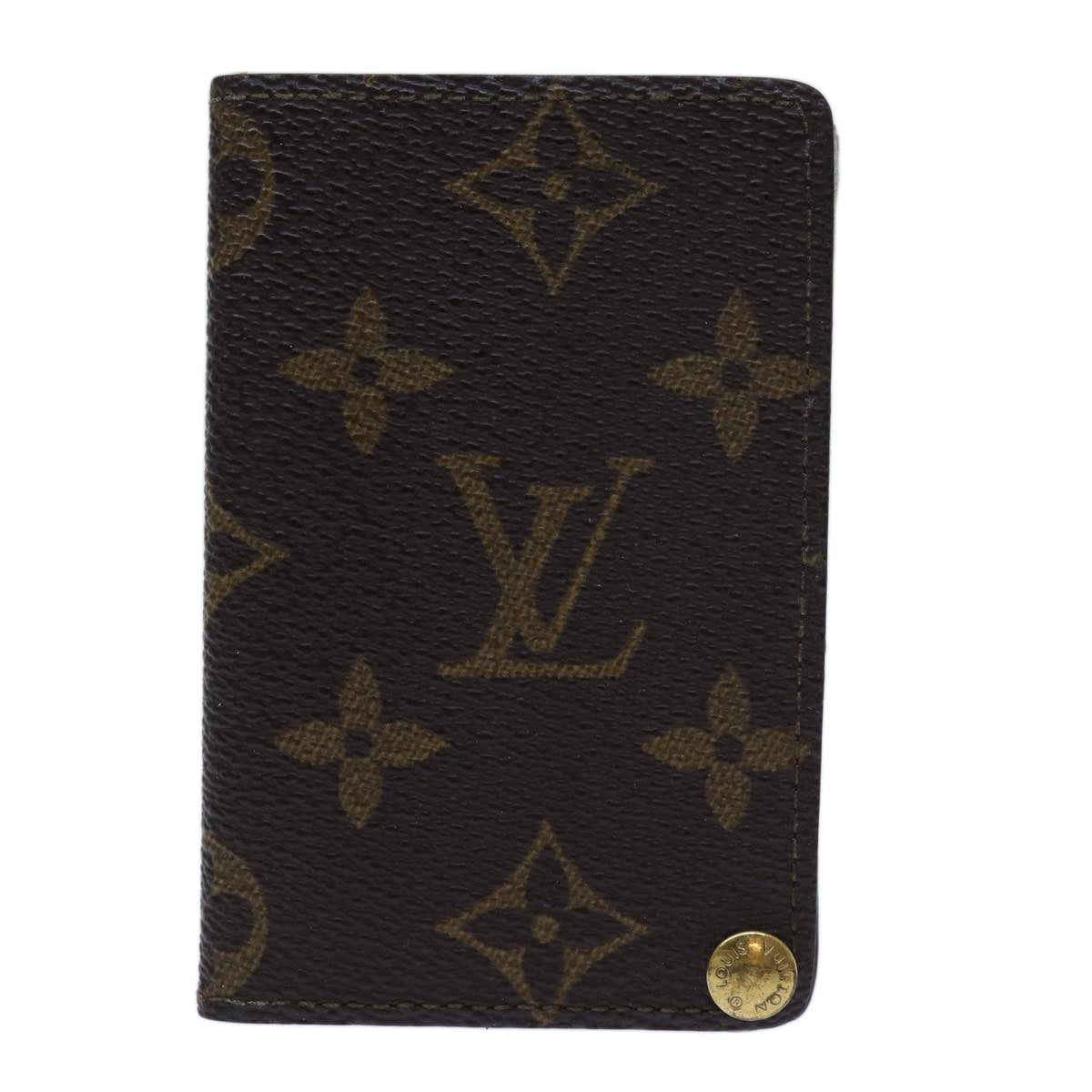 LOUIS VUITTON Monogram Porte Cartes Credit Pression Case M60937 LV ar11758