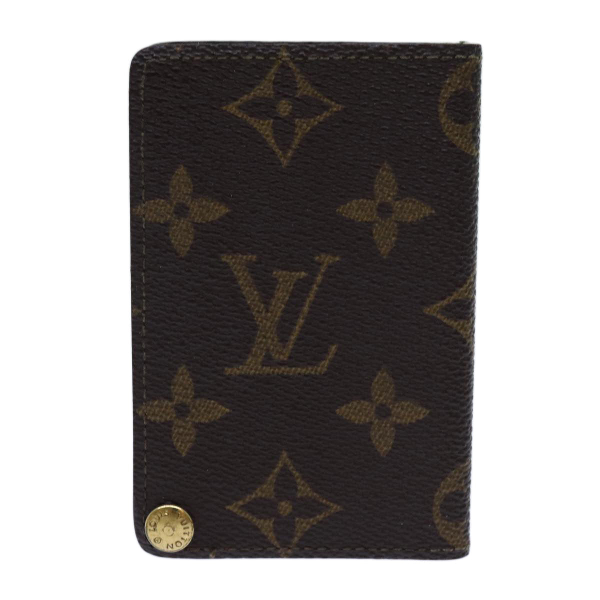 LOUIS VUITTON Monogram Porte Cartes Credit Pression Case M60937 LV ar11758