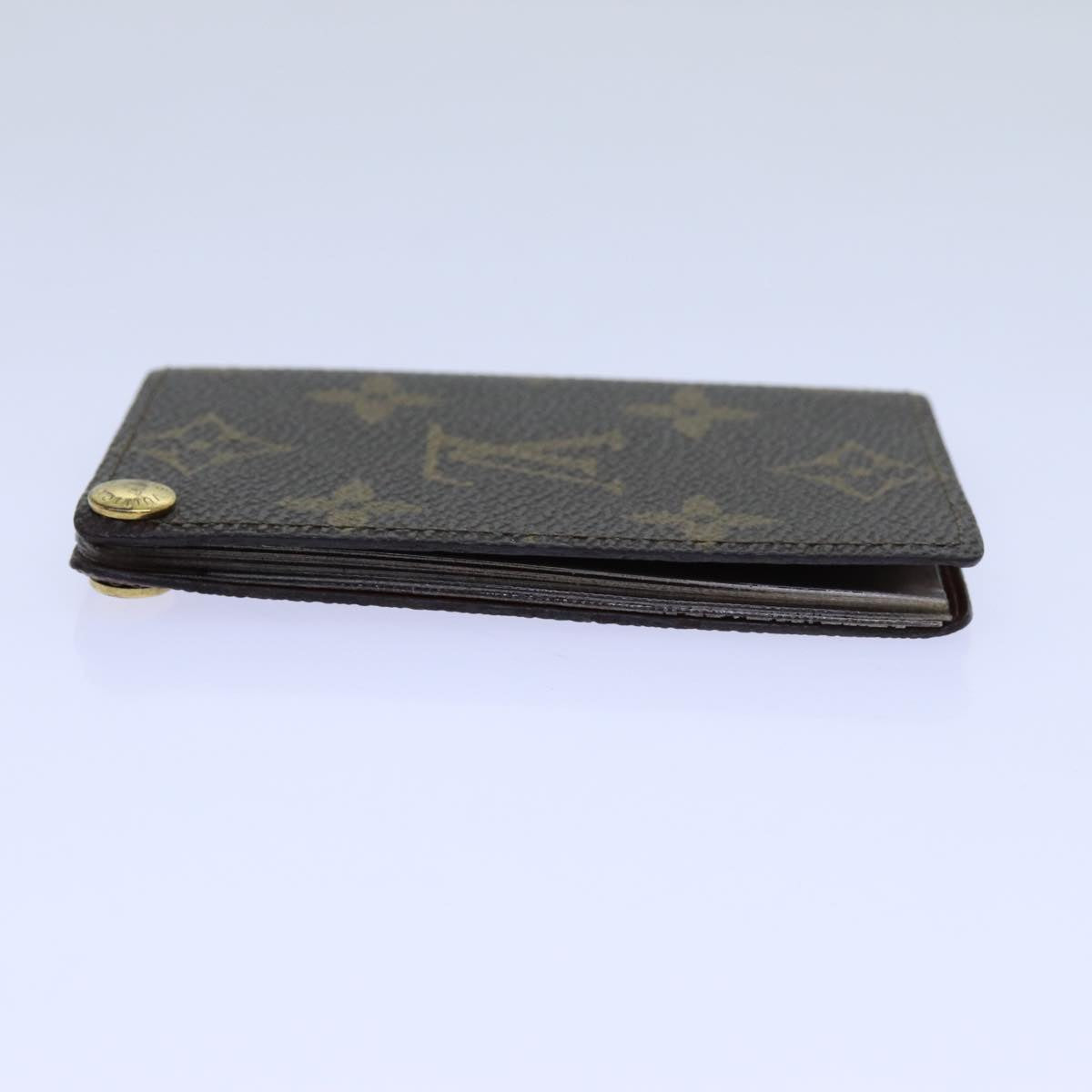 LOUIS VUITTON Monogram Porte Cartes Credit Pression Case M60937 LV ar11758