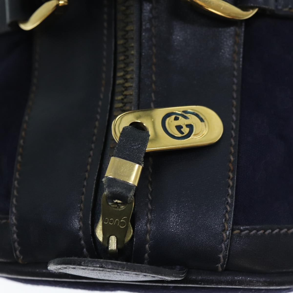 GUCCI Micro GG Canvas Boston Bag Blue ar11842