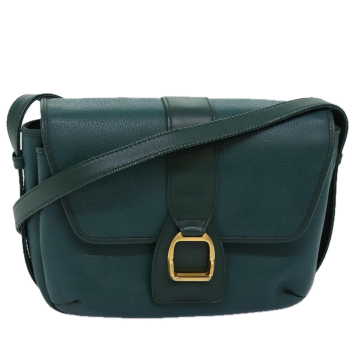 GUCCI Shoulder Bag Leather Green ar11848