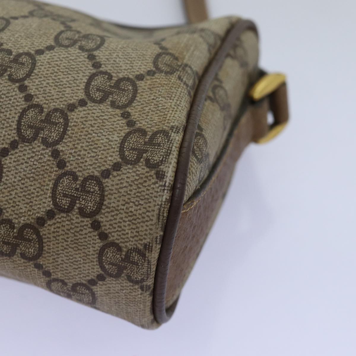 GUCCI GG Supreme Web Sherry Line Shoulder Bag Beige Red 89 02 018 ar11875
