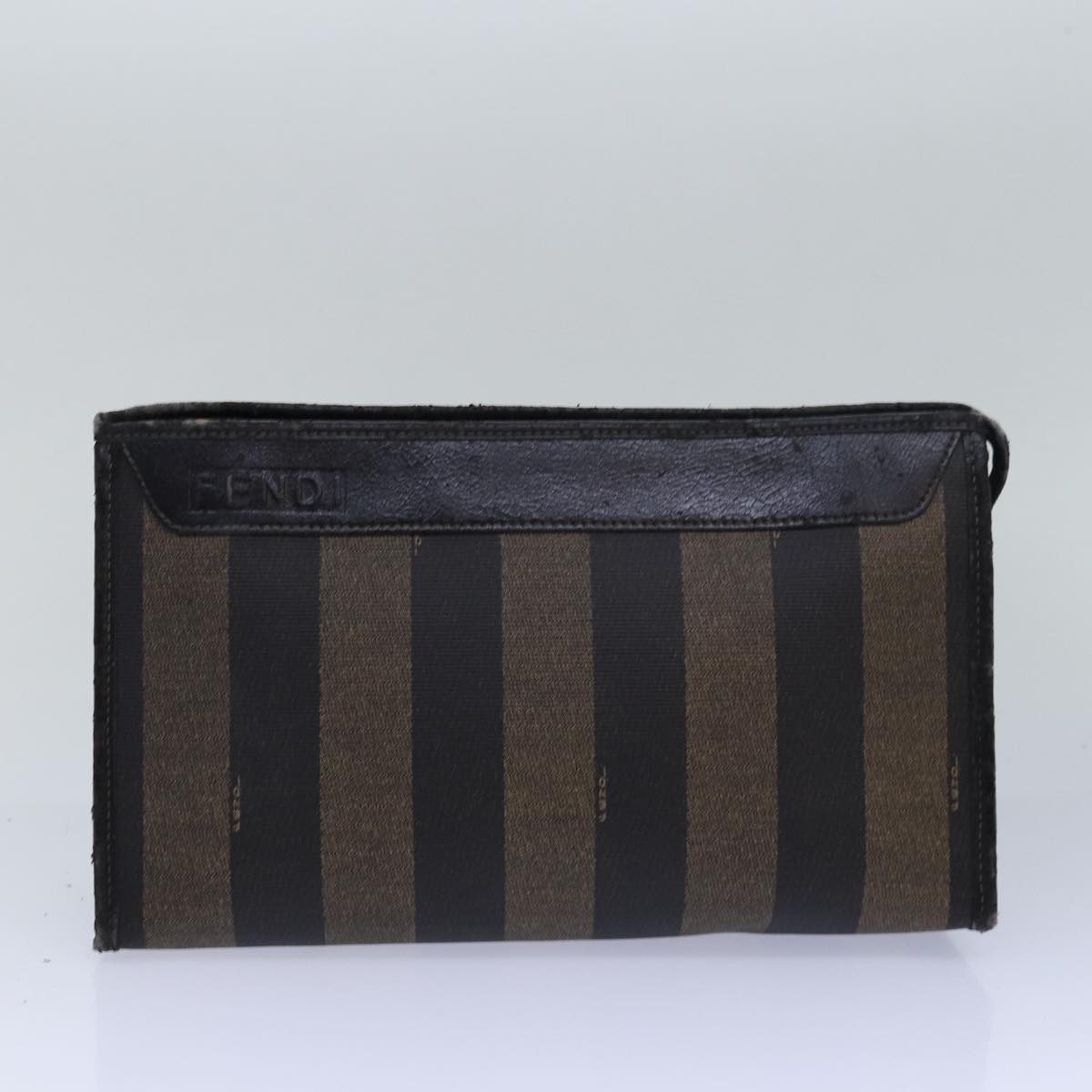 FENDI Pecan Canvas Clutch Bag 2Set Brown Black ar11882