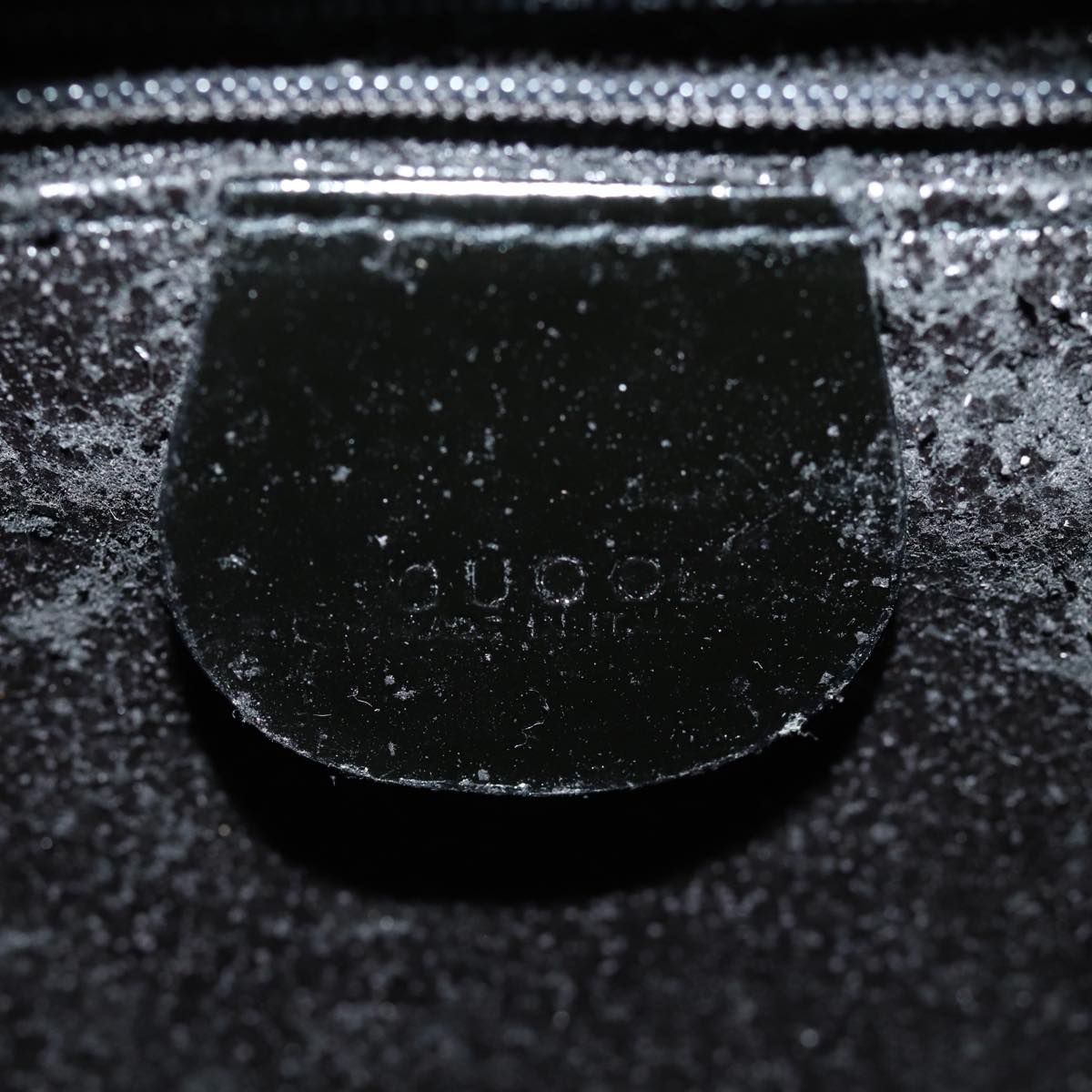 GUCCI Bamboo Hand Bag Nylon Black ar11884