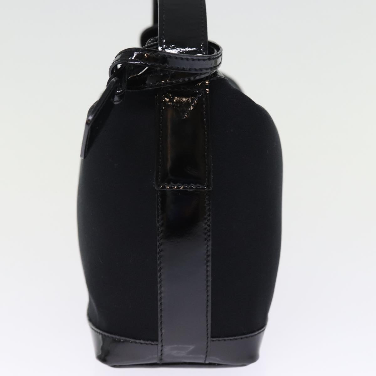 GUCCI Bamboo Hand Bag Nylon Black ar11884