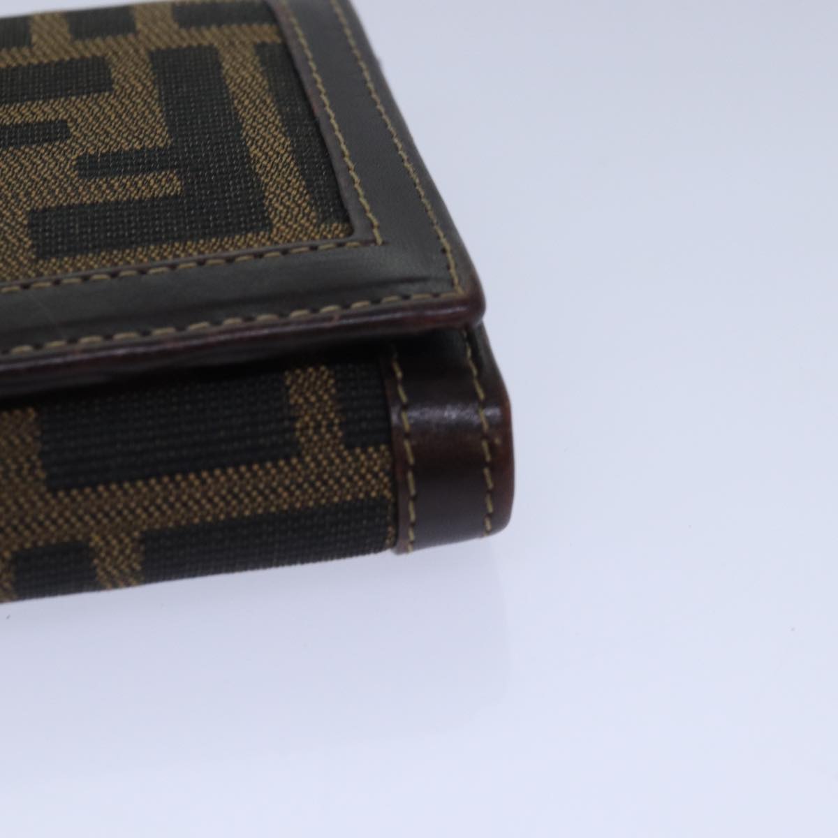 FENDI Zucca Canvas Wallet Black Brown ar11965