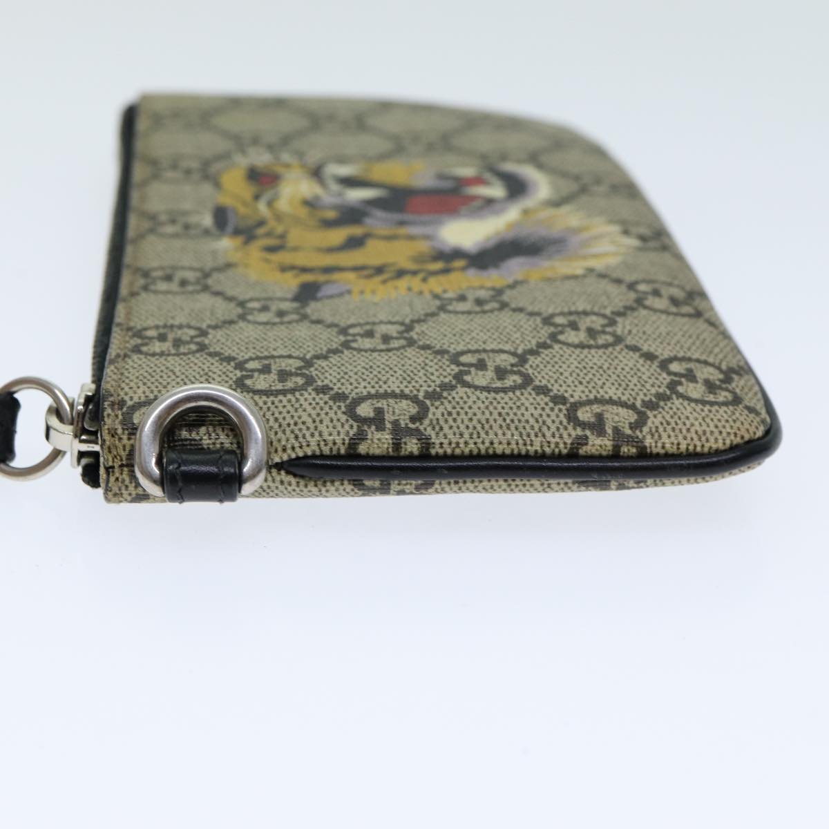 GUCCI GG Supreme Pouch PVC Leather Beige 522866 ar12057