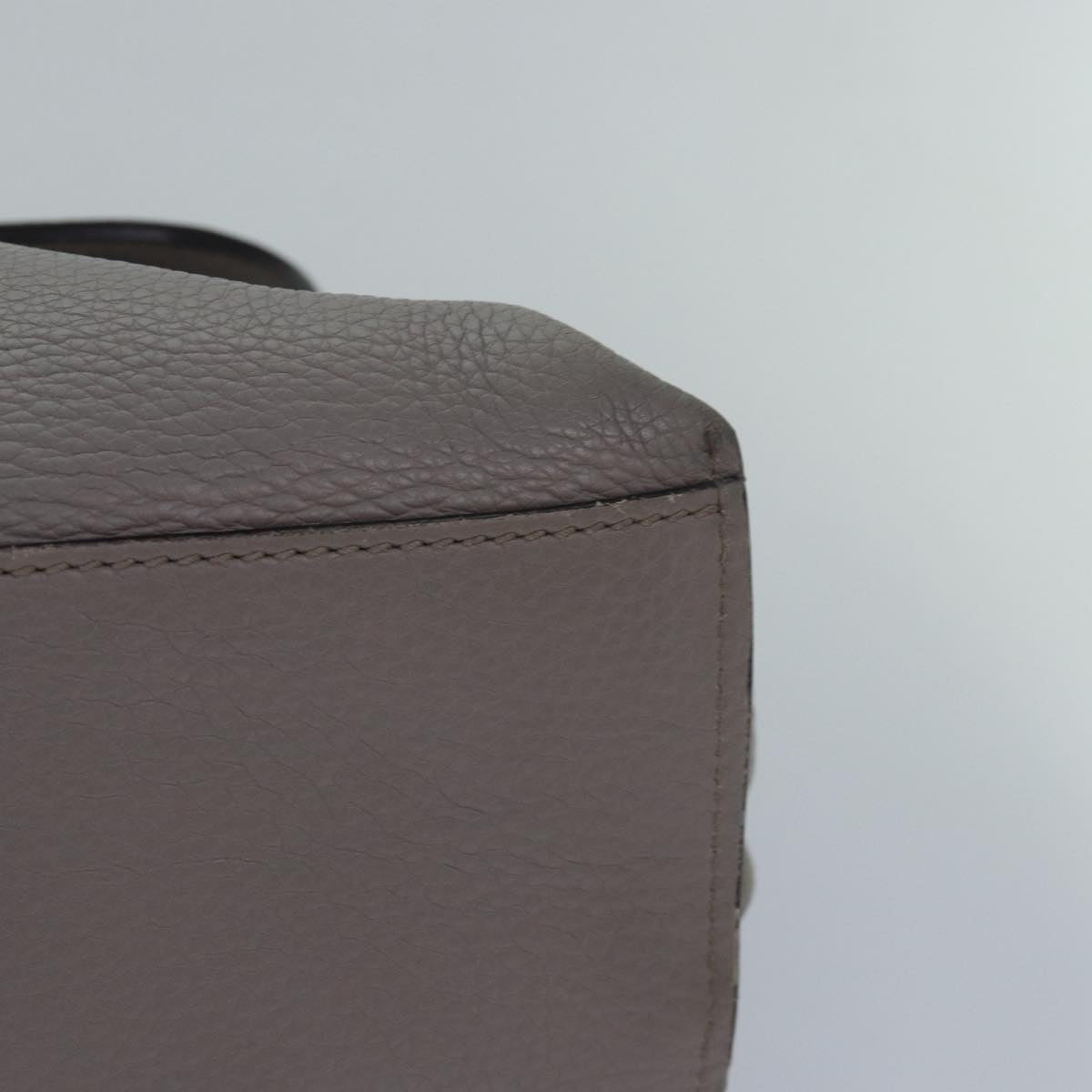 GUCCI Bamboo Daily Hand Bag Leather 2way Gray 370830 ar12107