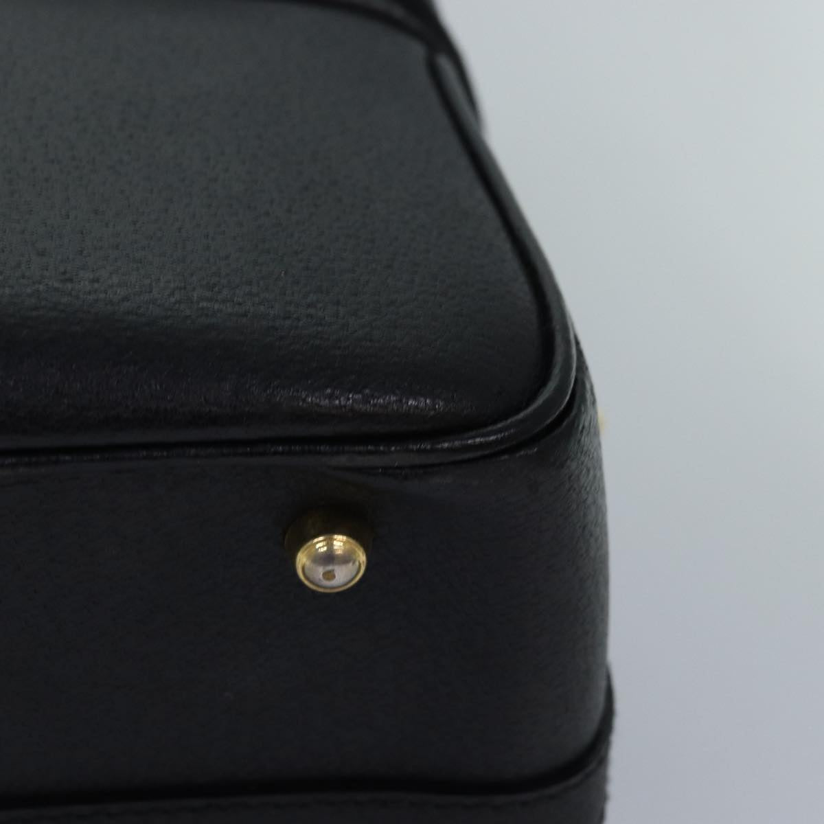 GUCCI Bamboo Vanity Hand Bag Leather 2way Black 013 2122 2491 ar12149