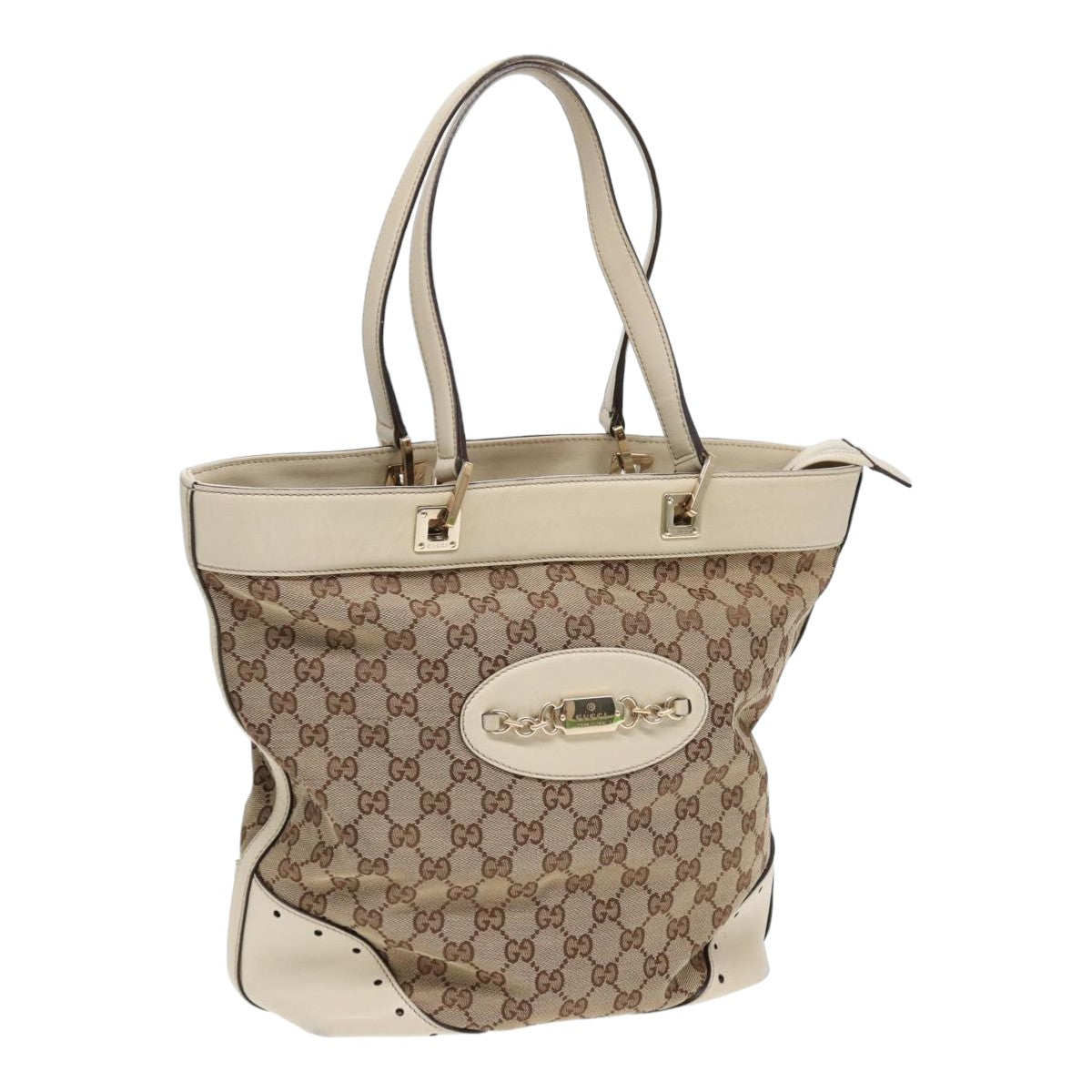 GUCCI GG Canvas Tote Bag Beige ar12215