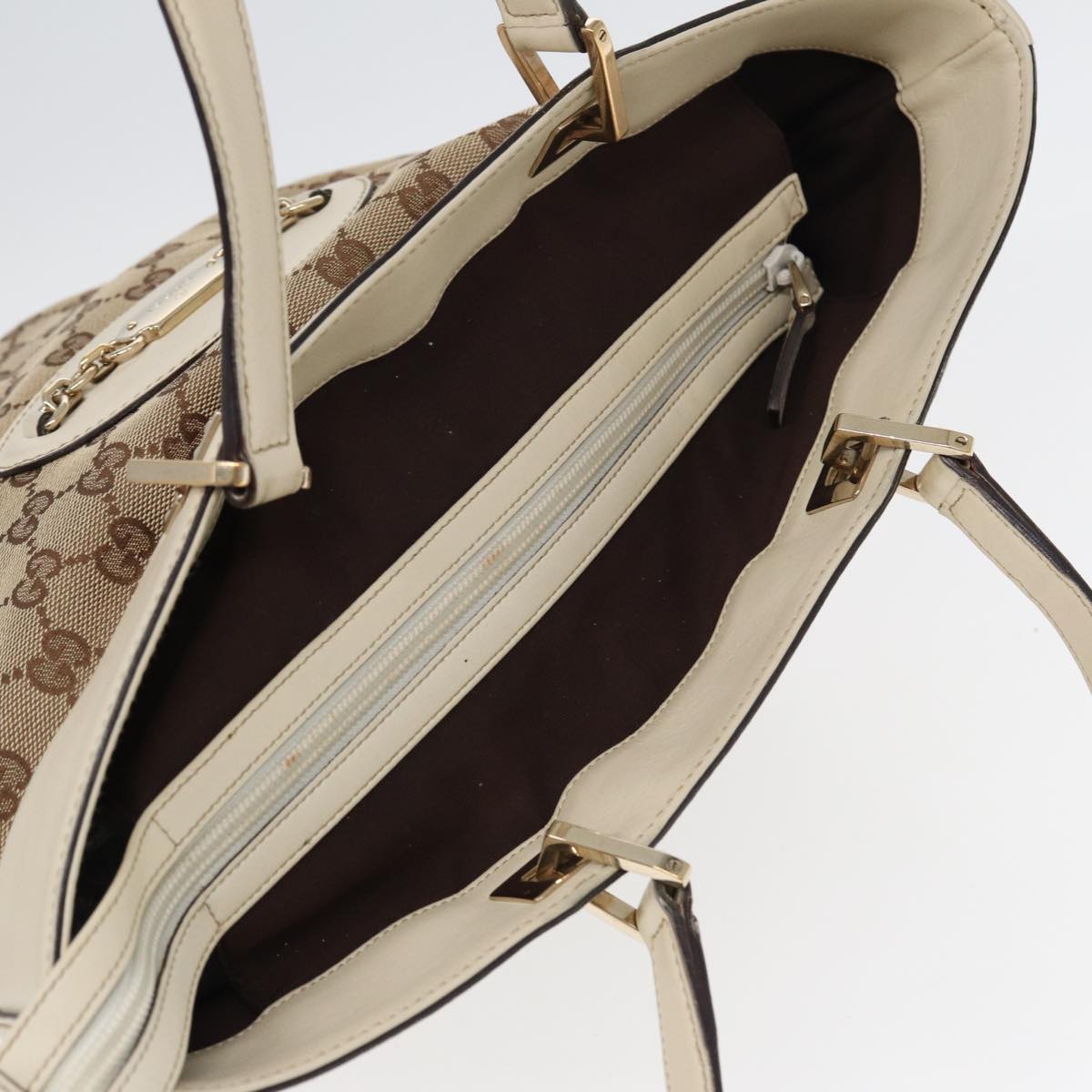GUCCI GG Canvas Tote Bag Beige ar12215