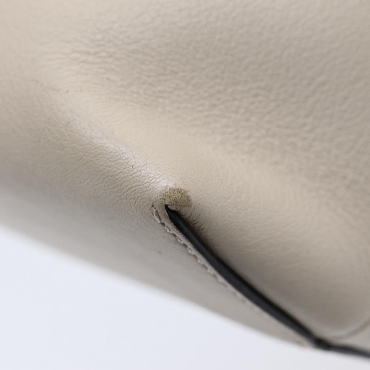 FENDI Hand Bag Leather Beige ar12221