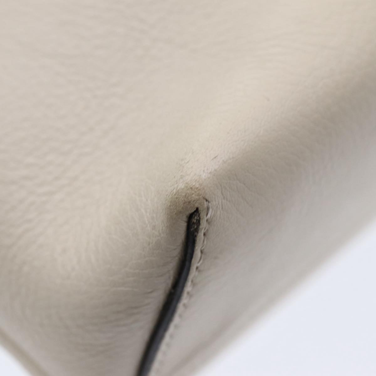 FENDI Hand Bag Leather Beige ar12221