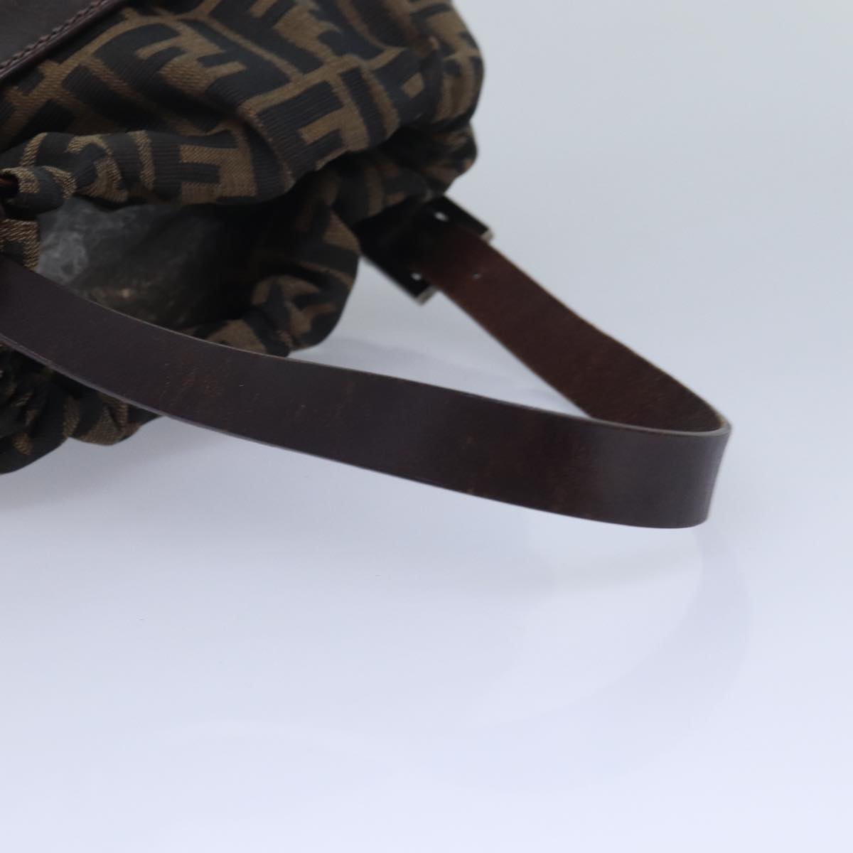 FENDI Zucca Canvas Hand Bag Brown Khaki ar12224