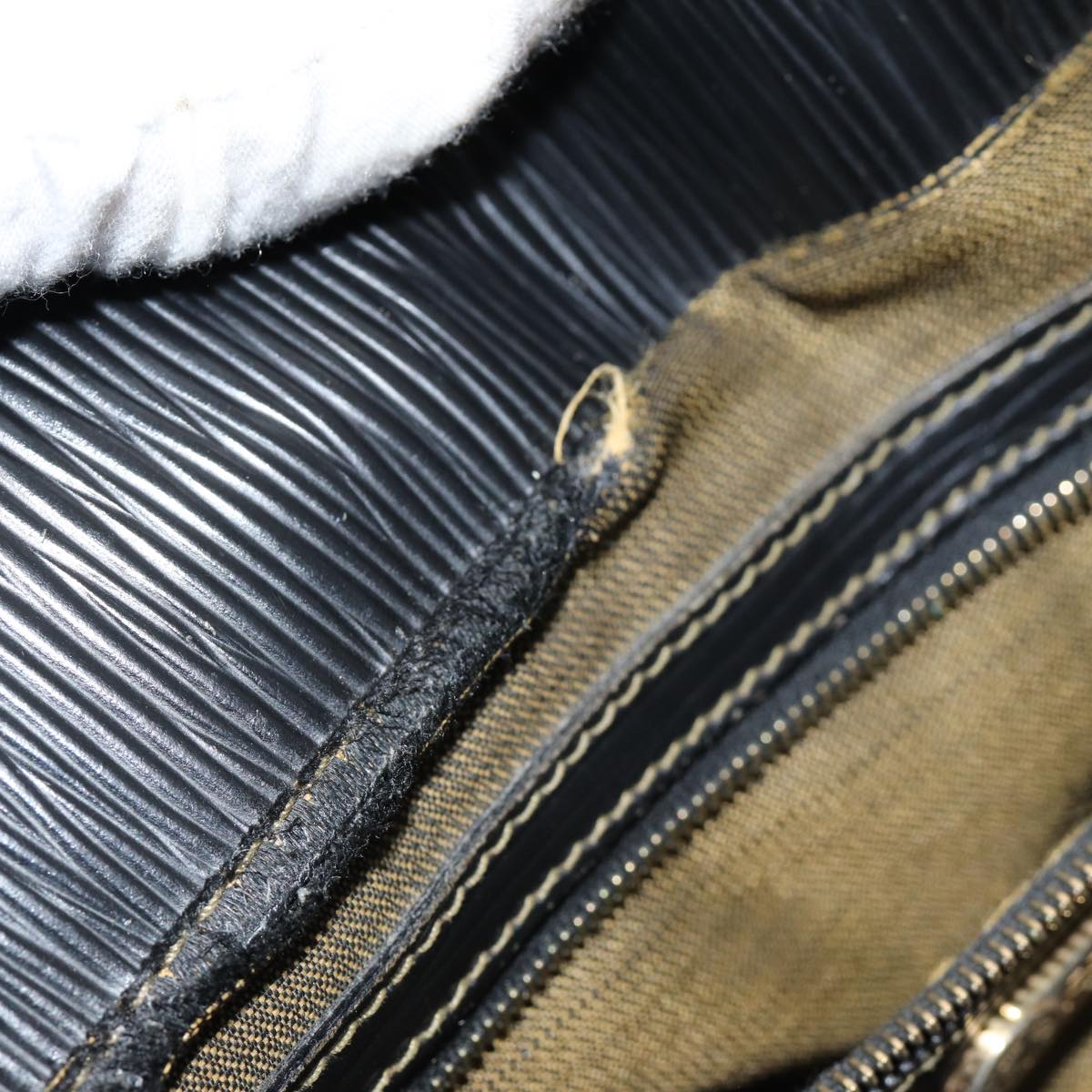 FENDI Pecan Canvas Hand Bag Brown Black ar12316