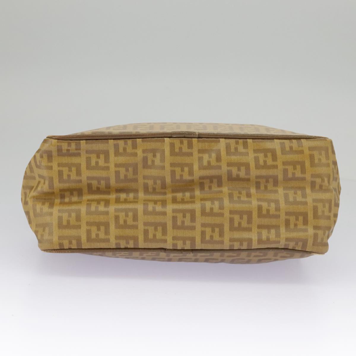 FENDI Zucchino Canvas Shoulder Bag Vintage Beige ar12721