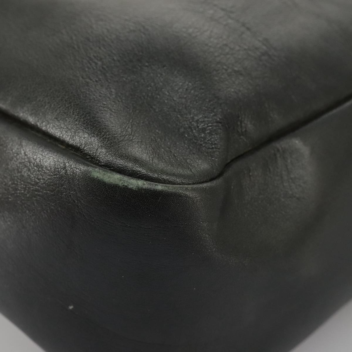 GUCCI Bamboo Hand Bag Leather Black Gold 000 3444 0580 ar12724