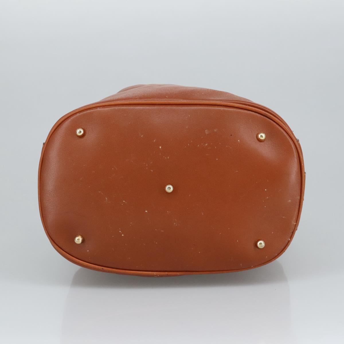 GUCCI Bamboo Hand Bag Leather 2way Brown ar12794