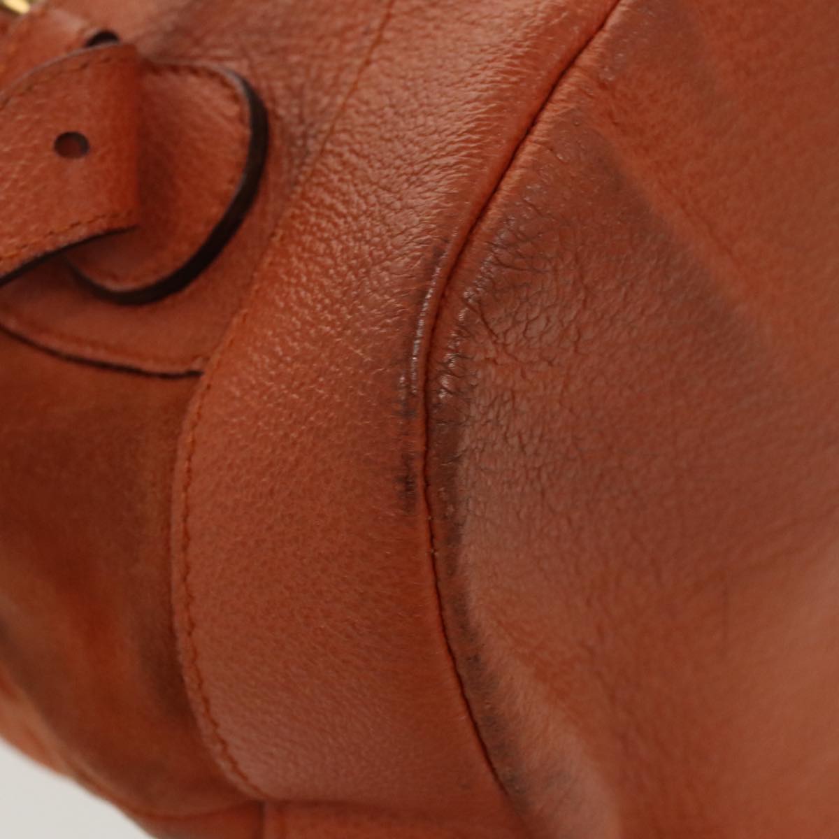 GUCCI Bamboo Backpack Suede Leather Orange ar12817