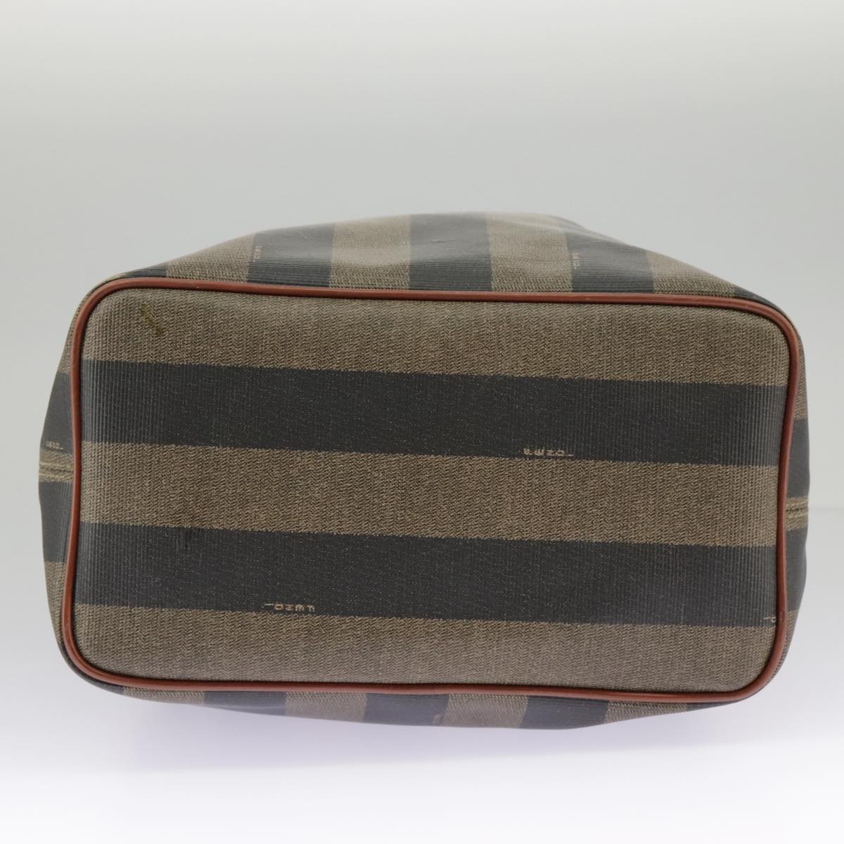 FENDI Pecan Canvas Shoulder Bag Brown Black ar12875