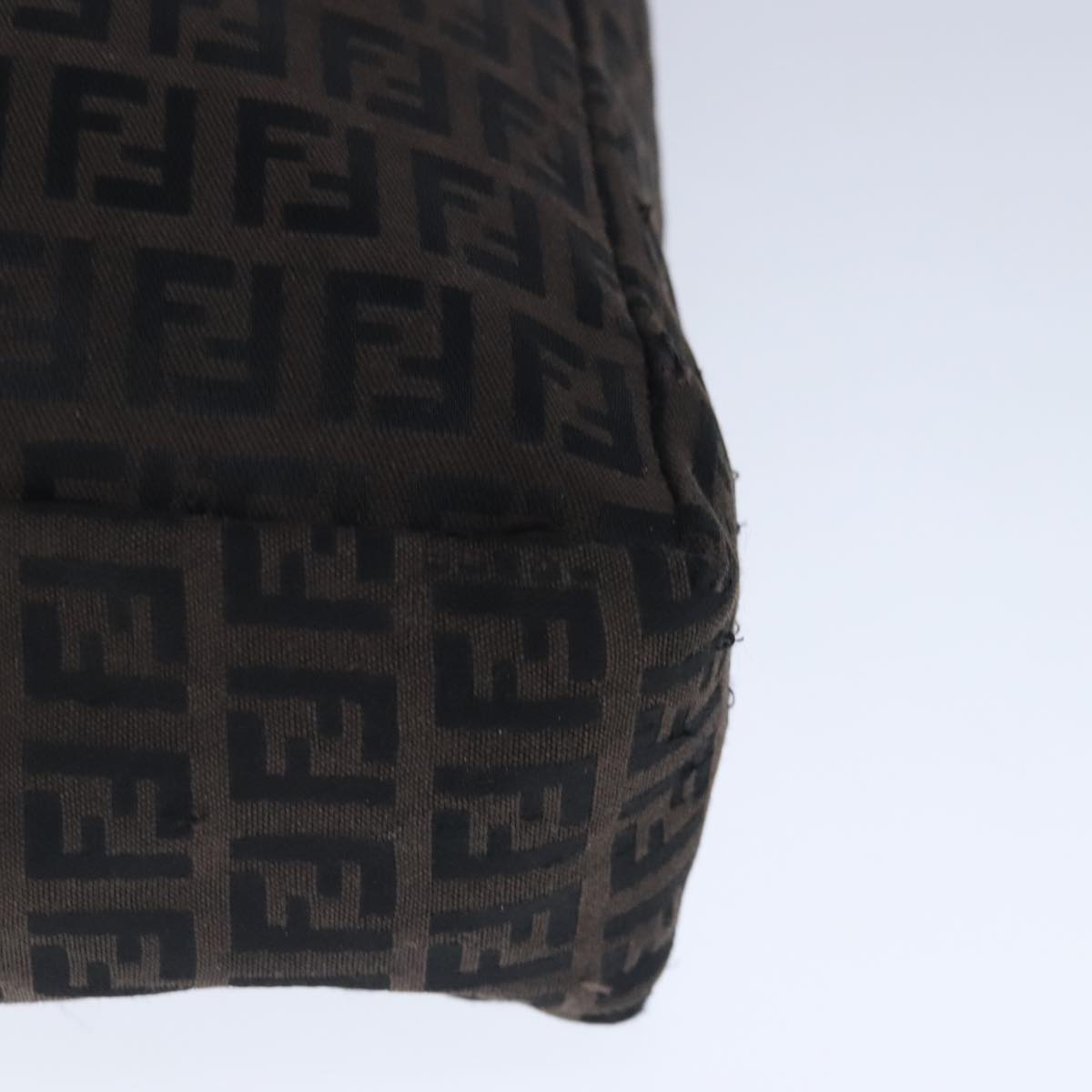 FENDI Zucchino Canvas Tote Bag Brown ar12959