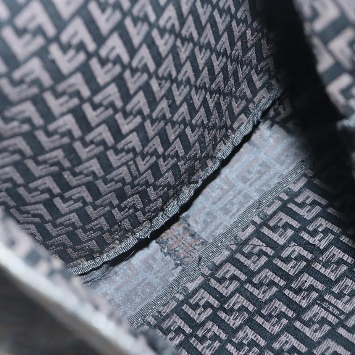 FENDI Zucchino Canvas Tote Bag Brown ar12959