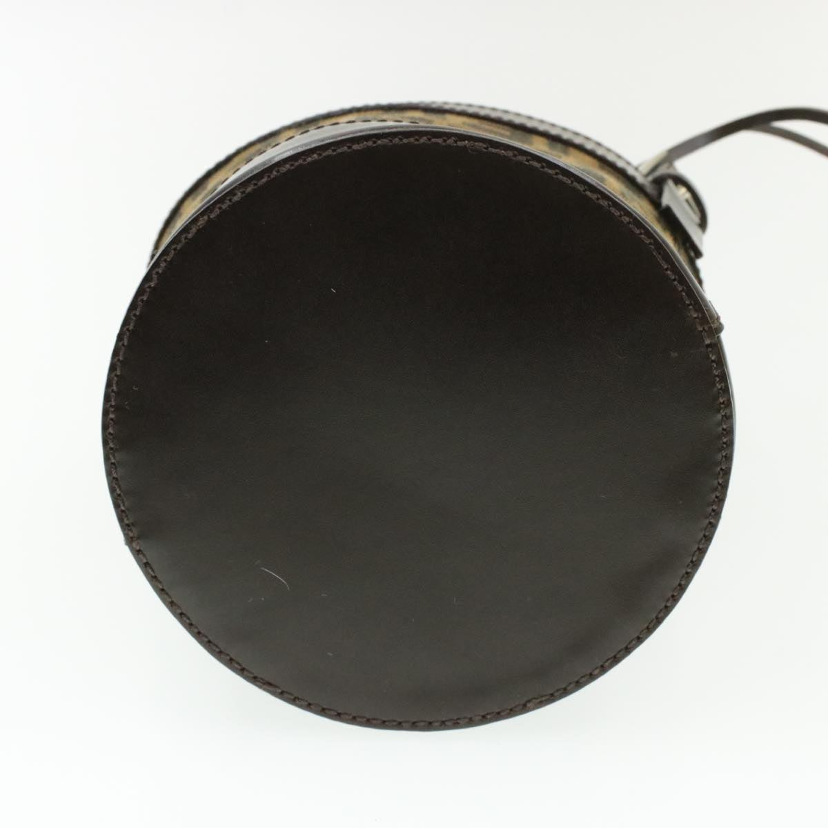 FENDI Zucca Canvas Shoulder Bag Brown Black ar2901
