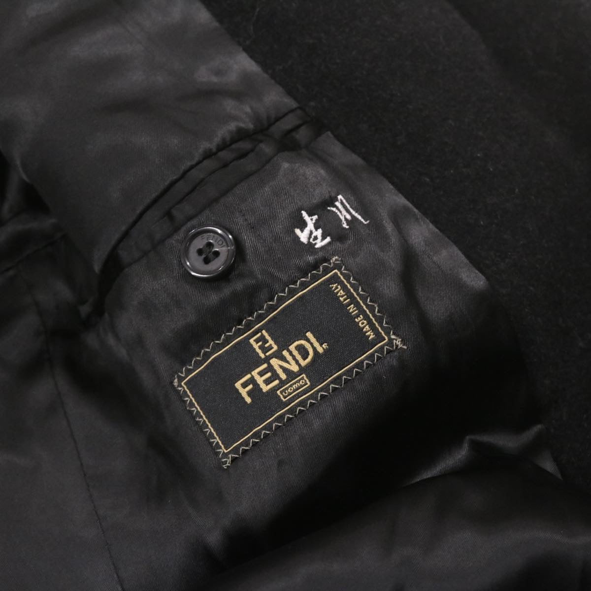 FENDI Cashmere Coat Black ar4081