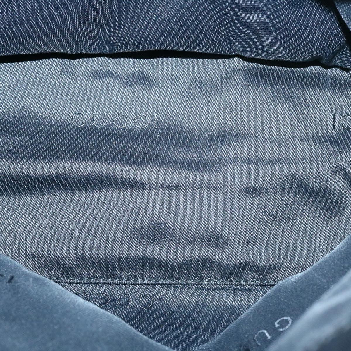 GUCCI GG Canvas Hand Bag Canvas Black ar5214