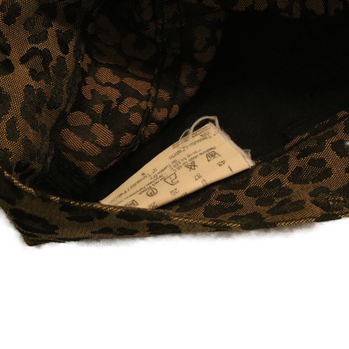 FENDI Leopard Pattern Pants Brown ar5303