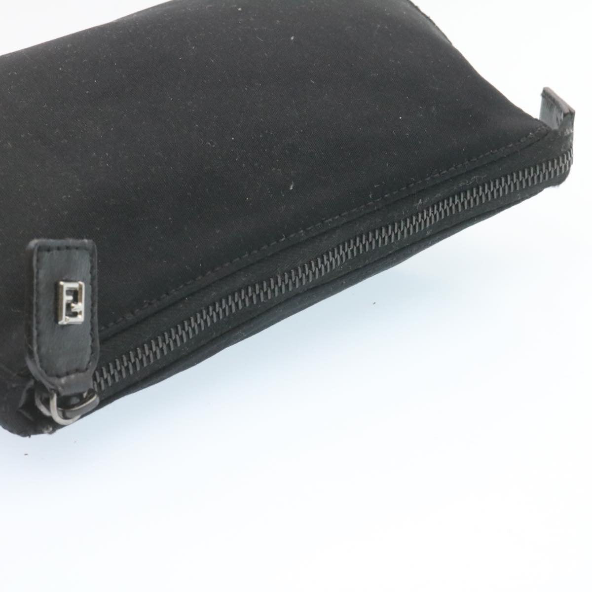 FENDI Pouch Hand Bag Nylon 2Set Black ar5688