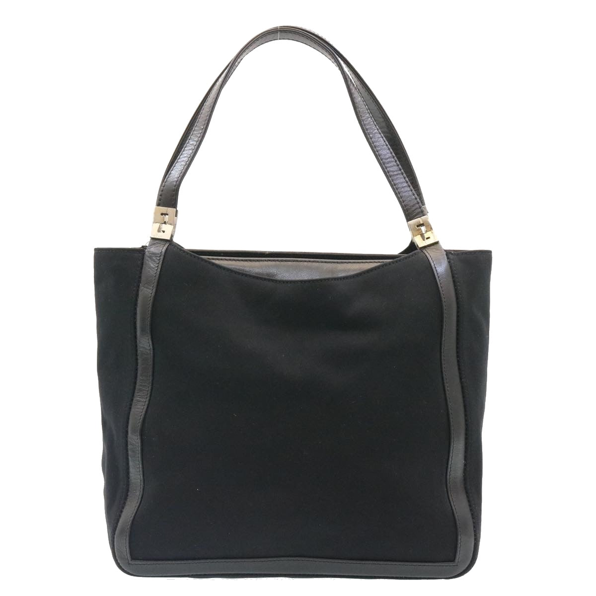 FENDI Hand Bag Nylon Black ar5884