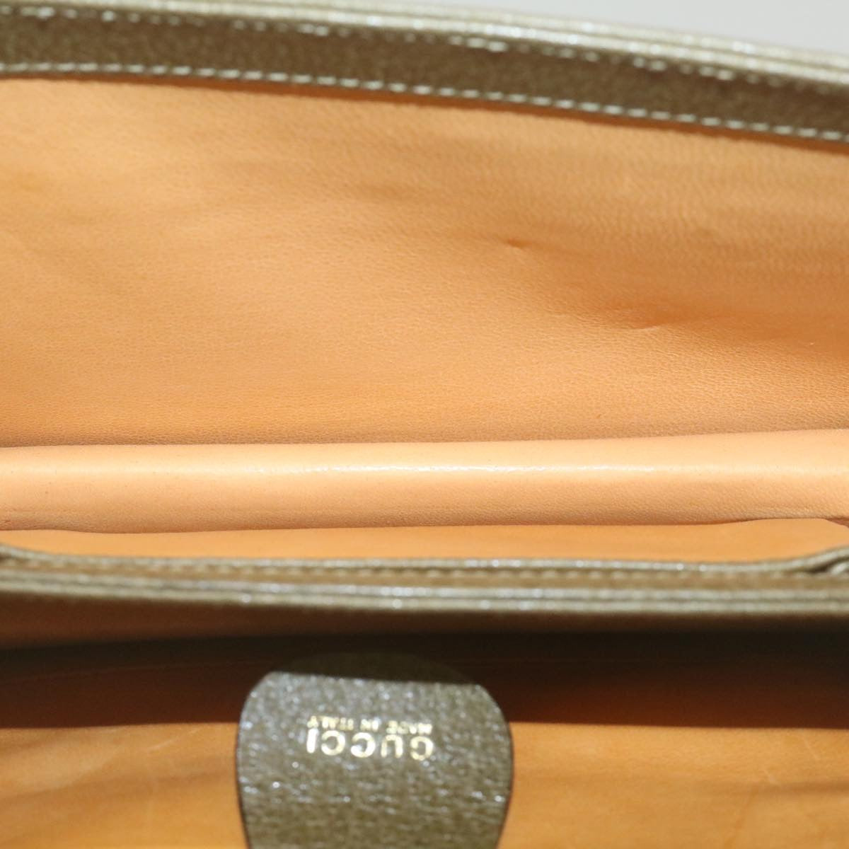 GUCCI Hand Bag Leather 2Way Green ar6613