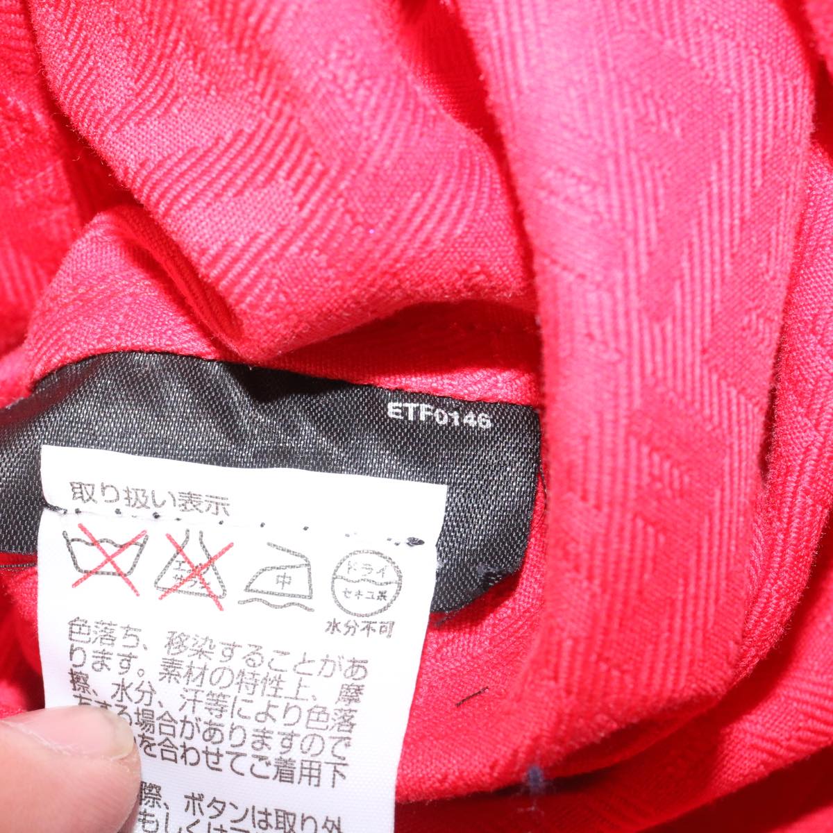 FENDI Zucchino Canvas Long Coat Jacket Red ar6698