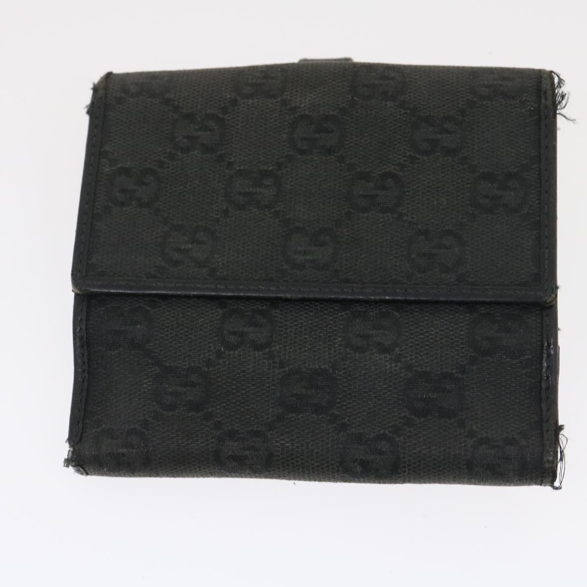 GUCCI GG Canvas Wallet Leather 7Set Beige Black ar6790