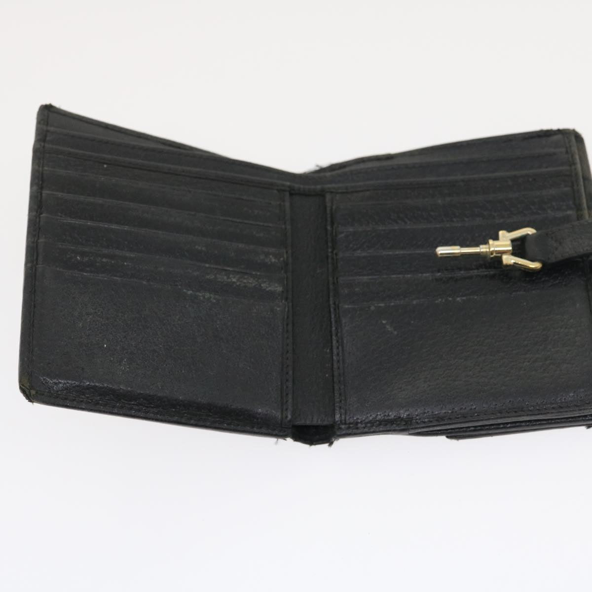 GUCCI GG Canvas Wallet Leather 7Set Beige Black ar6790