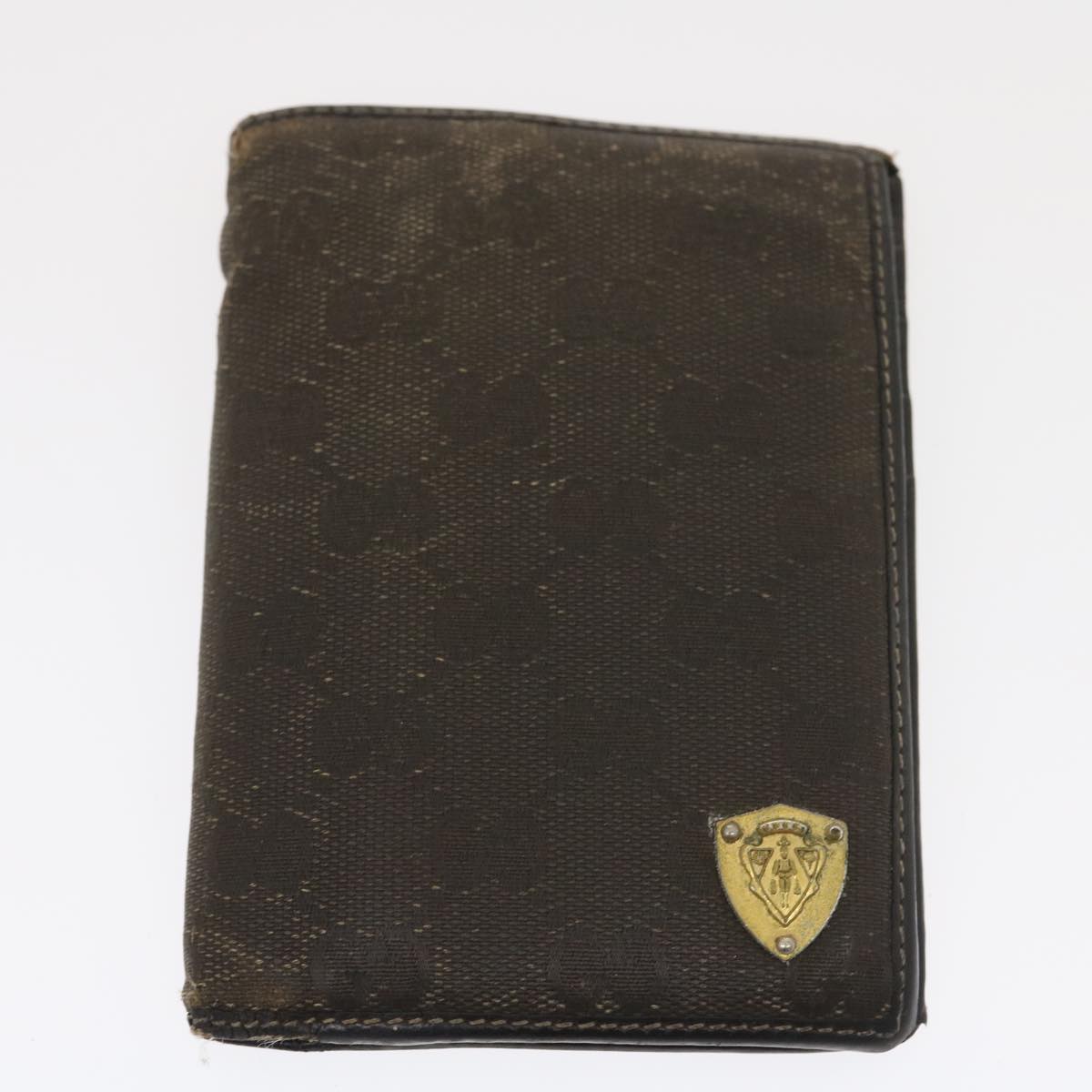 GUCCI GG Canvas Wallet Leather 7Set Beige Black ar6790