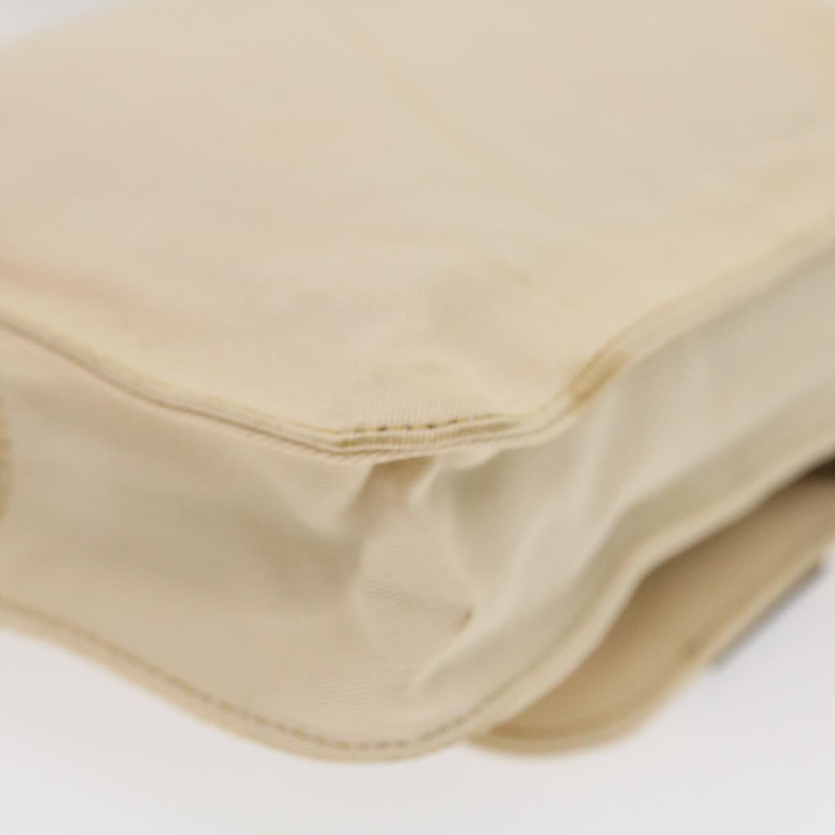 FENDI Shoulder Bag Pouch Canvas Beige ar6924