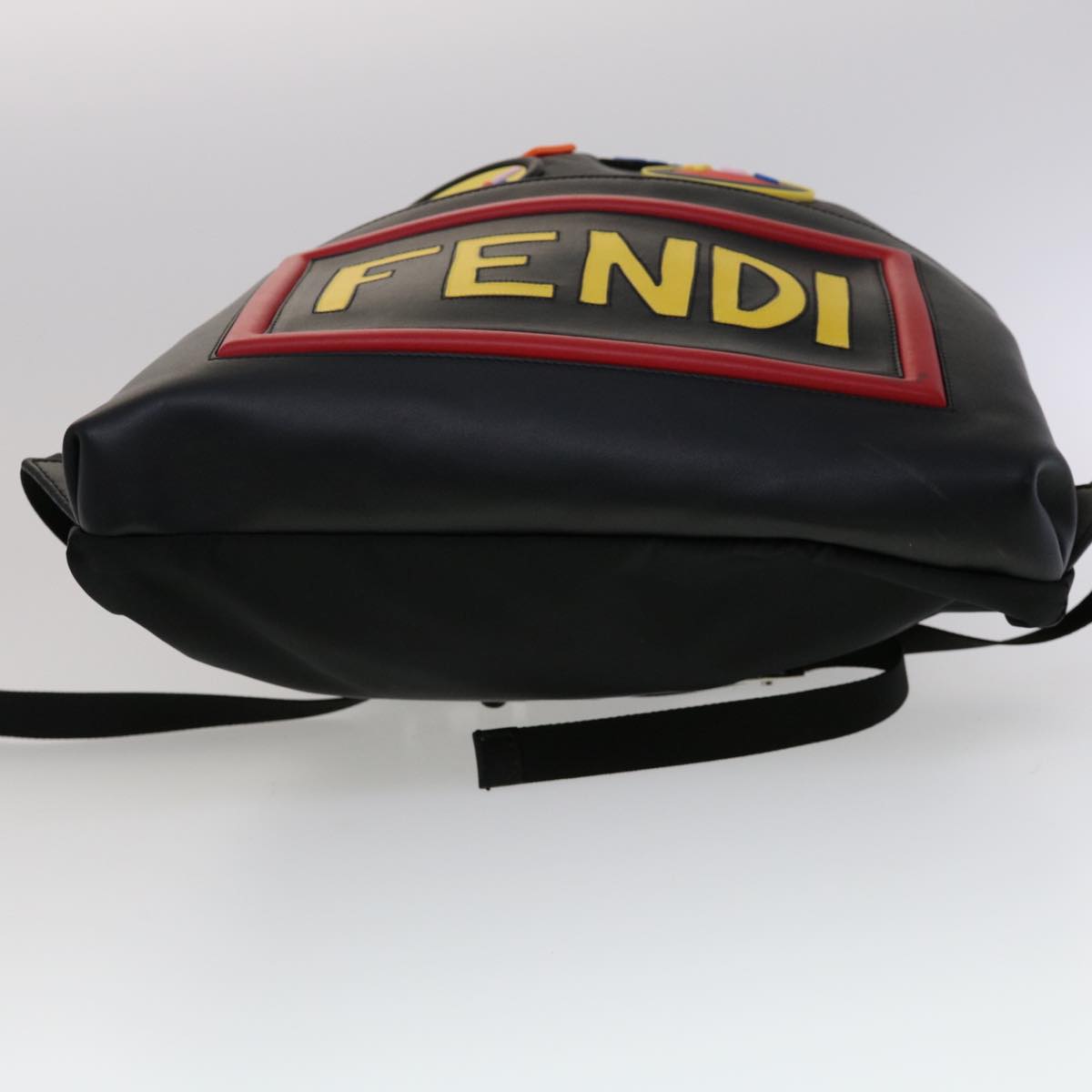 FENDI Backpack Nylon Leather Black Multicolor ar7157A