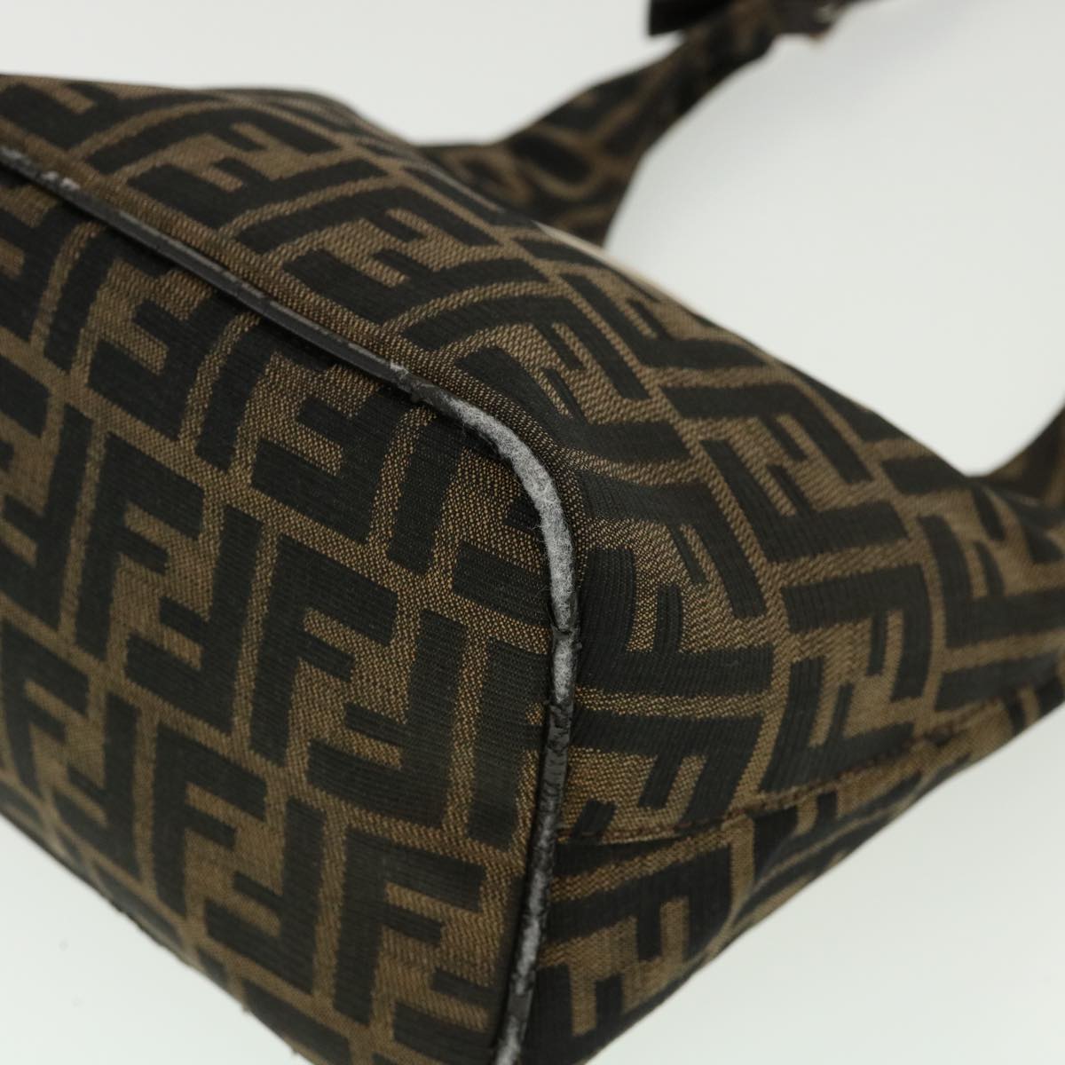 FENDI ZuccaCanvas Mamma Baguette Shoulder Bag Brown ar7283